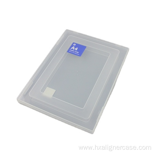 A4 Document Tray Hard Cover Plastic File Case